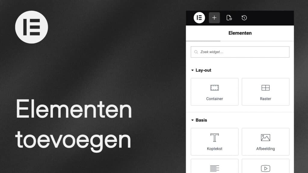 Elementen toevoegen
