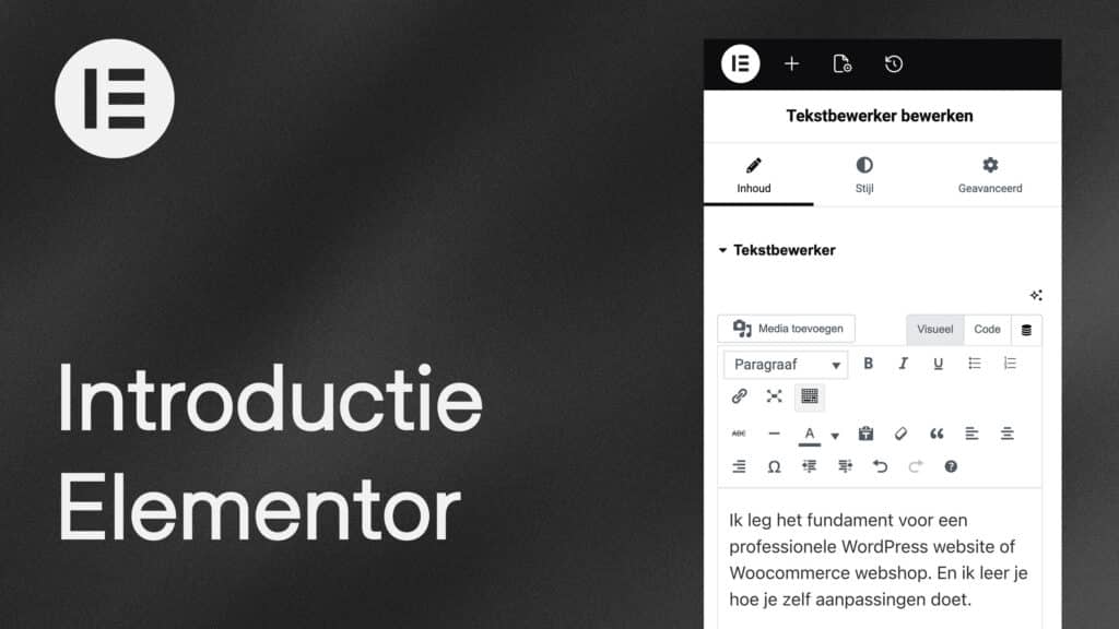 Introductie Elementor