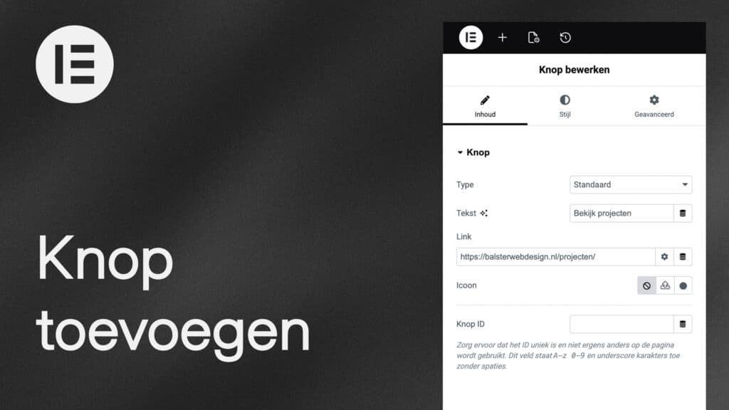 Knop toevoegen Elementor Pro V3